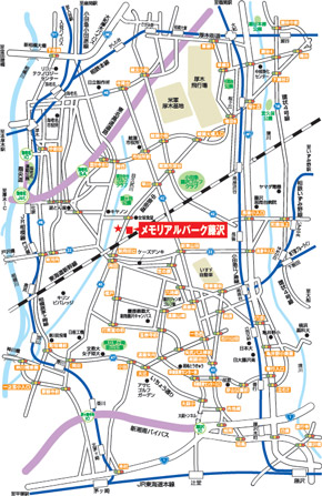 メモリアルパーク藤沢 広域マップ