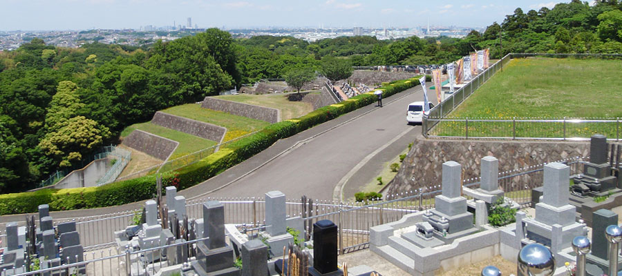 一般墓所からの風景