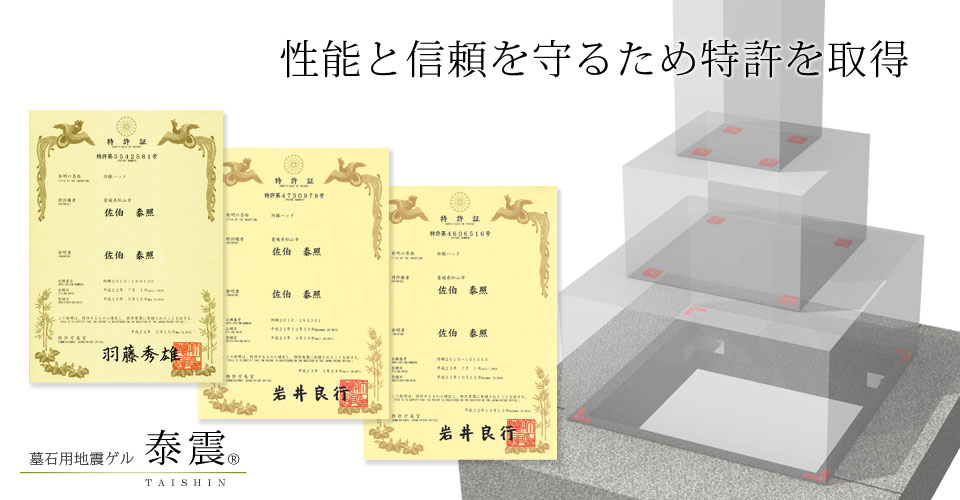 性能と信頼を守るために特許を取得