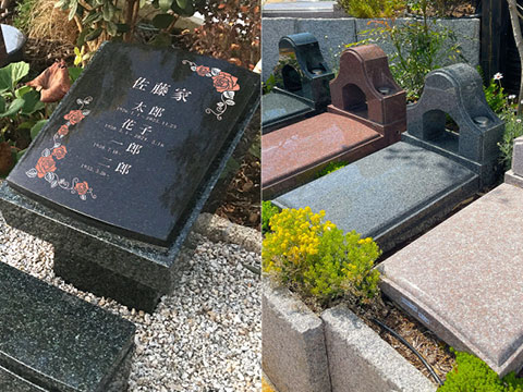4人用 富士（ふじ）・周利（しゅり）の墓碑写真