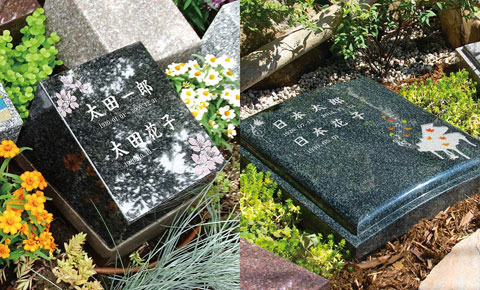 二人用 華・絆の墓石イメージ