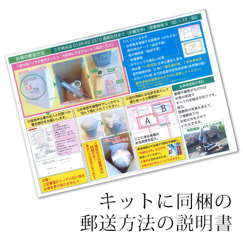 郵送方法の説明書