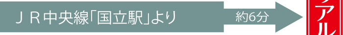 JR中央線「国立駅」より車で約6分